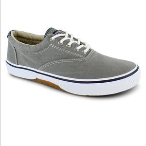 Men's Sperry Halyard Salt Washed Sneaker Gray
